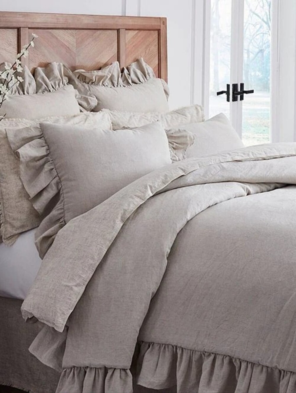 Southern Living Simplicity Collection Brooke Duvet Cover Mini Set Linen Cotton